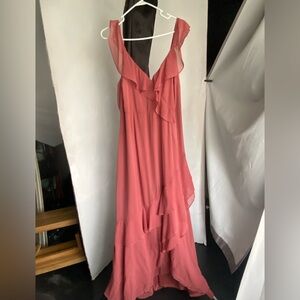 Lulu’s 1X and Elegant Pink Ruffle Dress
